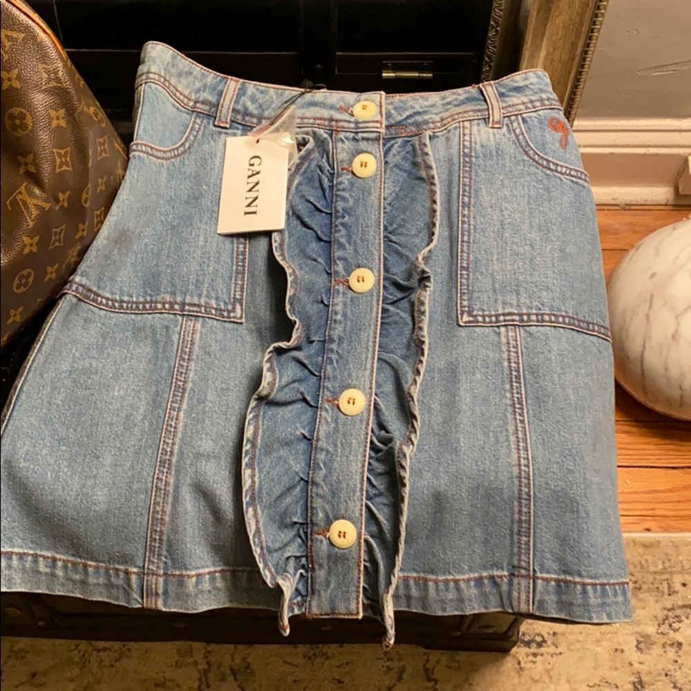 GANNI BENEDICT DENIM SKIRT